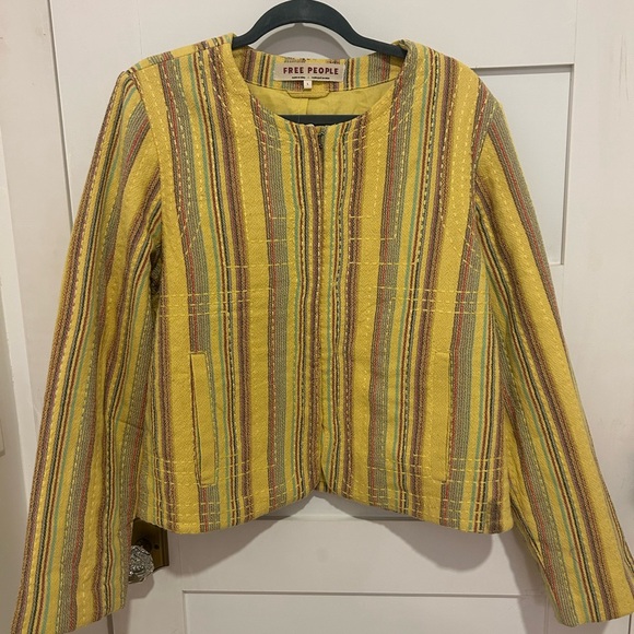 Free People Jackets & Blazers - NWT Kantha Free People Multicolor Striped Jacket
